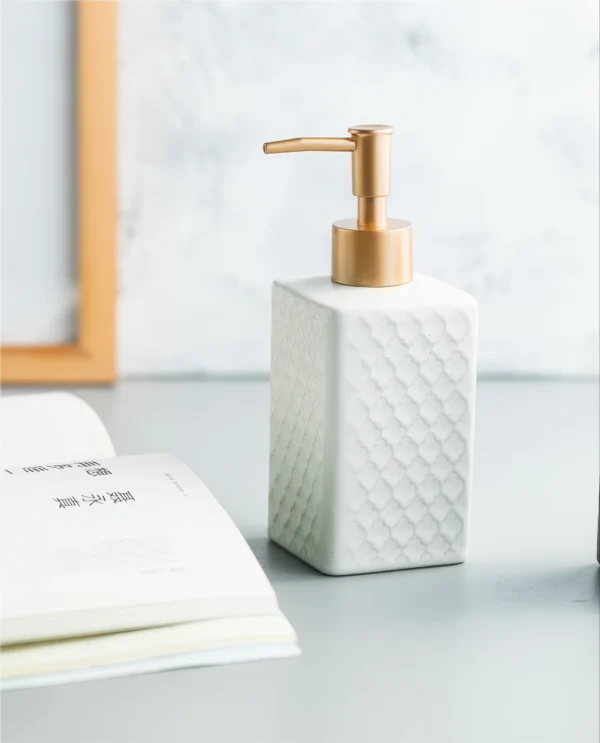 Lisbon Lattice Ceramic Liquid Soap Dispenser