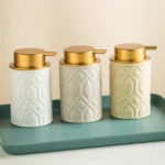 Lyon Relief Ceramic Foaming Soap Dispenser
