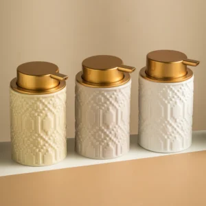 Lyon Relief Ceramic Foaming Soap Dispenser