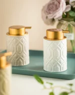 Lyon Relief Ceramic Foaming Soap Dispenser