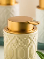 Lyon Relief Ceramic Foaming Soap Dispenser