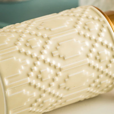 Lyon Relief Ceramic Foaming Soap Dispenser