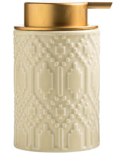 Lyon Relief Ceramic Foaming Soap Dispenser
