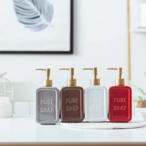 Marseille Embossed Ceramic Liquid Soap Dispenser