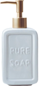 Marseille Embossed Ceramic Liquid Soap Dispenser