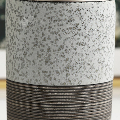 Oslo Ribbed Ceramic Foaming Soap Dispenser