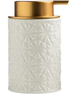 Petra Embossed Diamond Ceramic Foaming Soap Dispenser