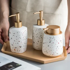 Verona Terrazzo Ceramic Liquid Soap Dispenser