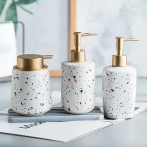 Verona Terrazzo Ceramic Liquid Soap Dispenser