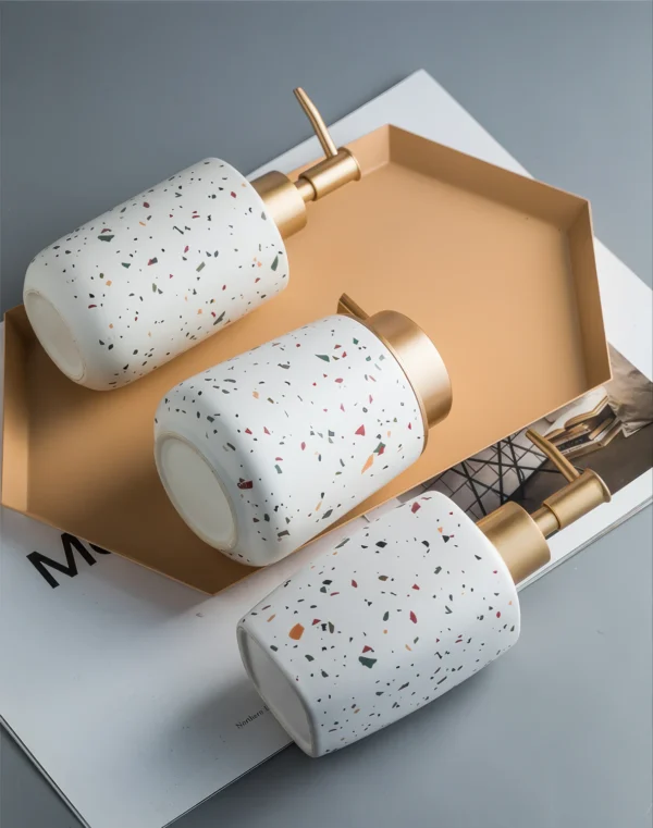 Verona Terrazzo Ceramic Liquid Soap Dispenser