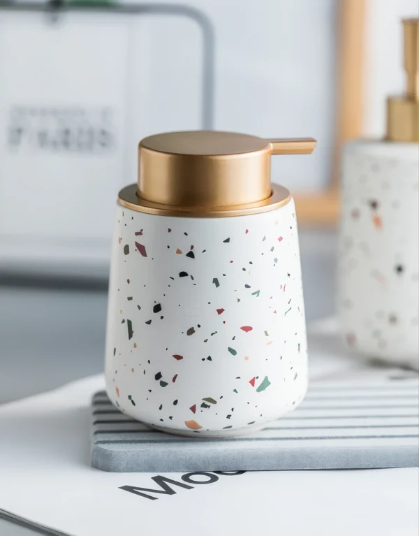 Verona Terrazzo Ceramic Liquid Soap Dispenser