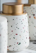 Verona Terrazzo Ceramic Liquid Soap Dispenser