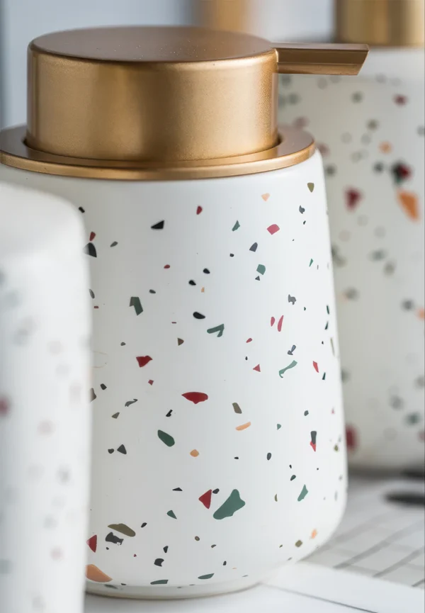 Verona Terrazzo Ceramic Liquid Soap Dispenser