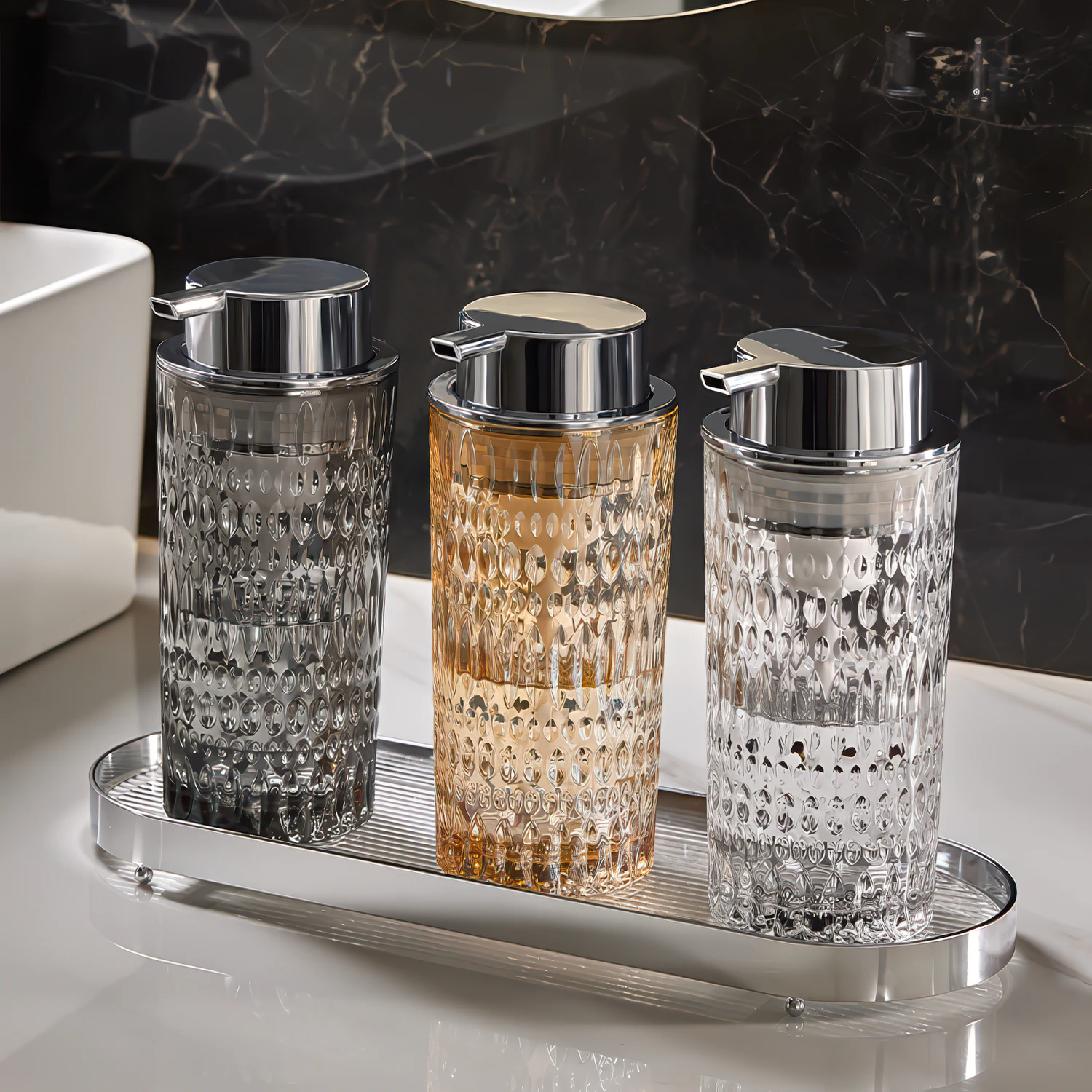 Versailles Droplet Glass Foaming Soap Dispenser Versailles Droplet Glass Foaming Soap Dispenser