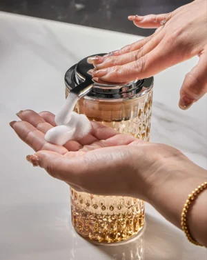 Versailles Droplet Glass Foaming Soap Dispenser