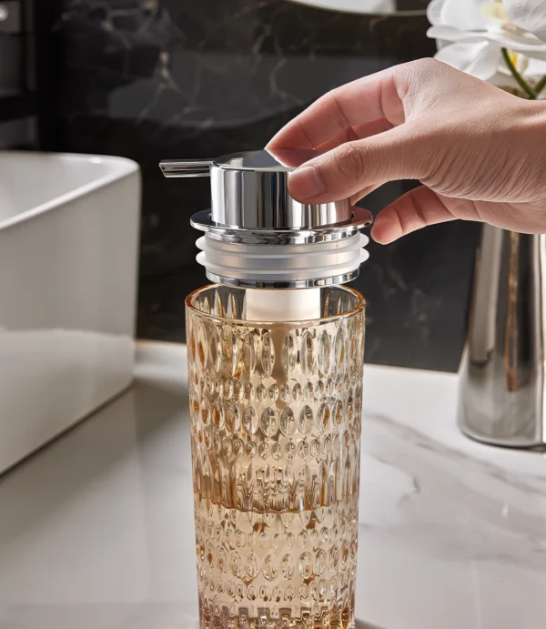 Versailles Droplet Glass Foaming Soap Dispenser