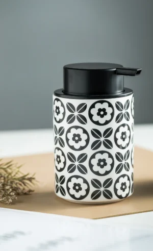 Vienna Matte Geometric Ceramic Foaming Soap Dispenser