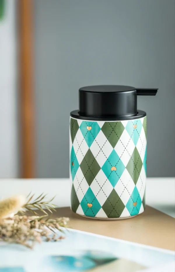 Vienna Matte Geometric Ceramic Foaming Soap Dispenser