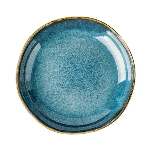 Aegean Reactive Glaze Ceramic Deep Plate