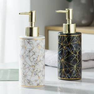 Amalfi Linea Marble Ceramic Liquid Soap Dispenser