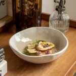 Arles Crackle Glaze Ceramic Deep Plate