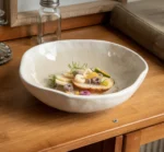 Arles Crackle Glaze Ceramic Deep Plate