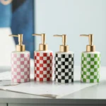 Brighton Checkerboard Ceramic Liquid Soap Dispenser