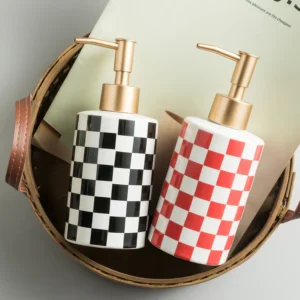 Brighton Checkerboard Ceramic Liquid Soap Dispenser