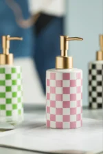 Brighton Checkerboard Ceramic Liquid Soap Dispenser