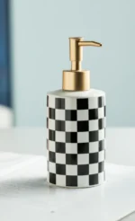 Brighton Checkerboard Ceramic Liquid Soap Dispenser