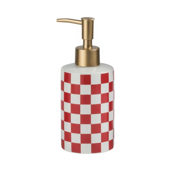 Brighton Checkerboard Ceramic Liquid Soap Dispenser
