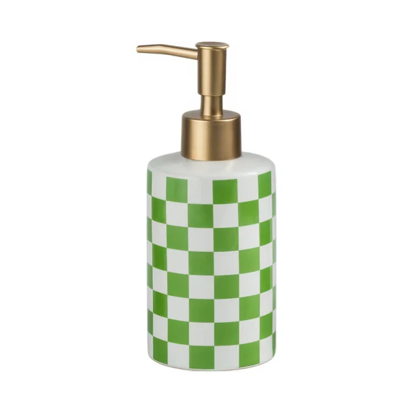 Brighton Checkerboard Ceramic Liquid Soap Dispenser