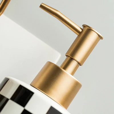 Brighton Checkerboard Ceramic Liquid Soap Dispenser