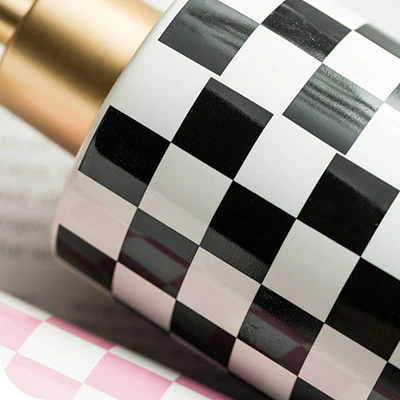 Brighton Checkerboard Ceramic Liquid Soap Dispenser