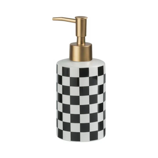 Brighton Checkerboard Ceramic Liquid Soap Dispenser