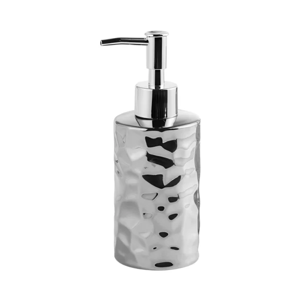 Capri Hammered Metallic Ceramic Liquid Soap Dispenser