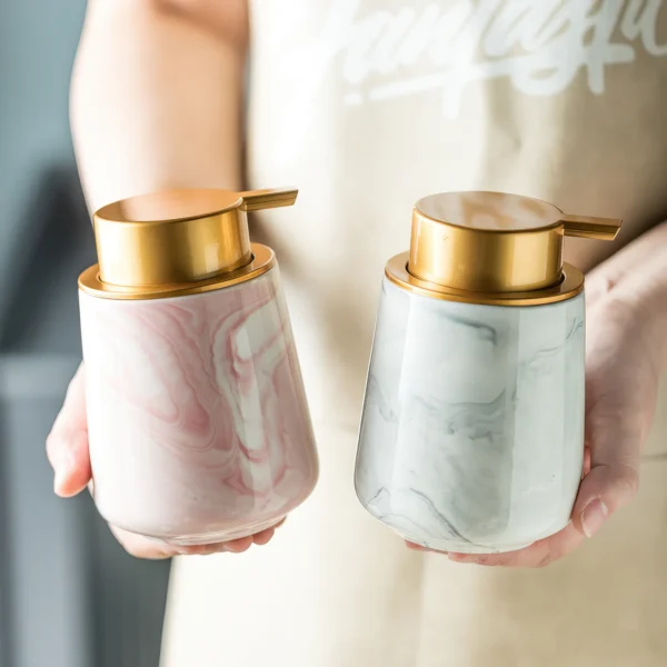 Carrara Marbled Ceramic Foaming Soap Dispenser