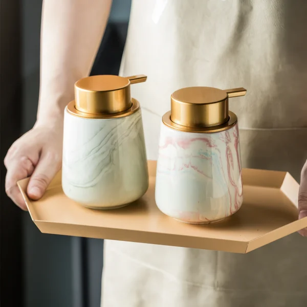 Carrara Marbled Ceramic Foaming Soap Dispenser
