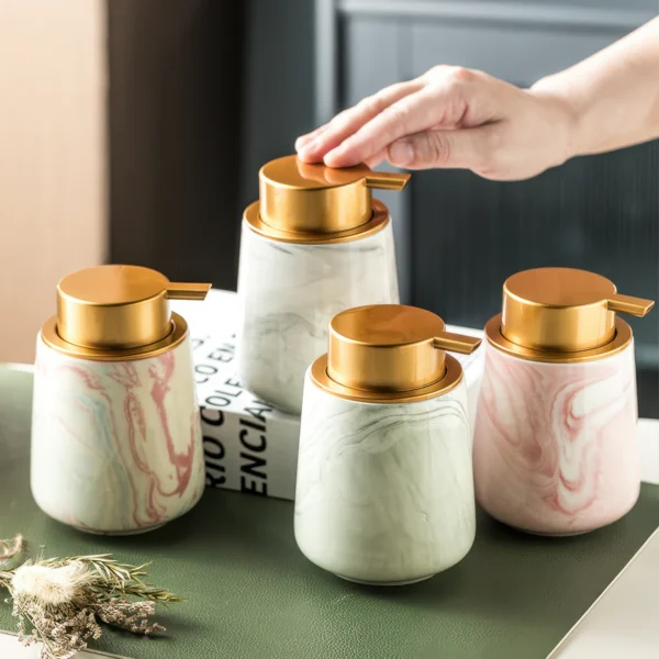 Carrara Marbled Ceramic Foaming Soap Dispenser