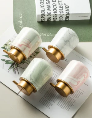 Carrara Marbled Ceramic Foaming Soap Dispenser