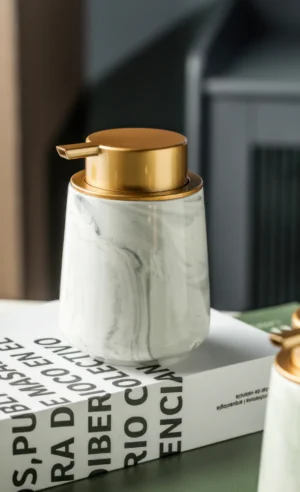 Carrara Marbled Ceramic Foaming Soap Dispenser