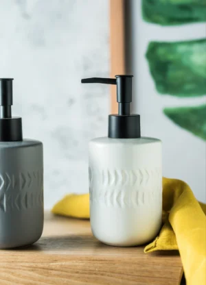 Copenhagen Etched Ceramic Liquid Soap Dispenser