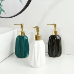 Genoa Faceted Ceramic Liquid Soap Dispenser