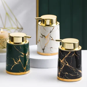 Milan Gilded Ceramic Foaming Soap Dispenser