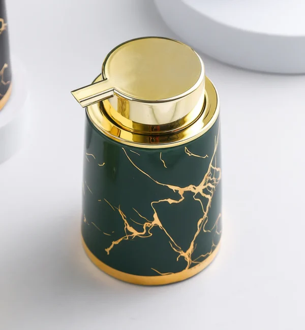 Milan Gilded Ceramic Foaming Soap Dispenser