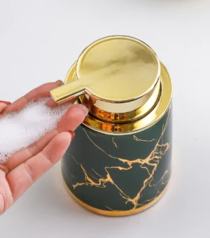 Milan Gilded Ceramic Foaming Soap Dispenser
