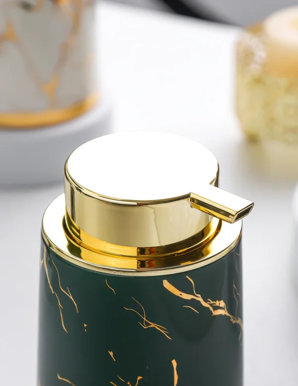Milan Gilded Ceramic Foaming Soap Dispenser