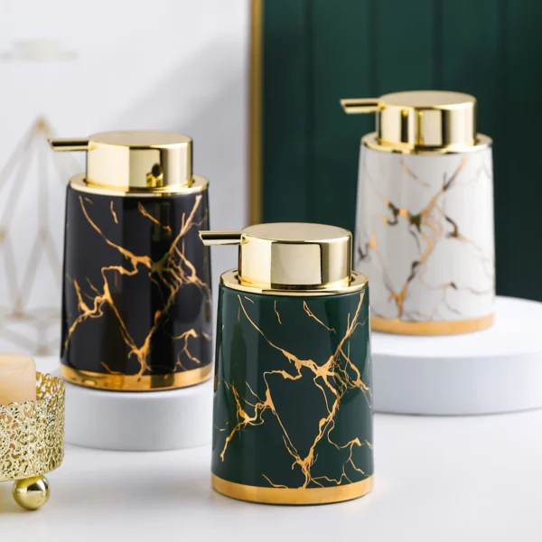 Milan Gilded Ceramic Foaming Soap Dispenser