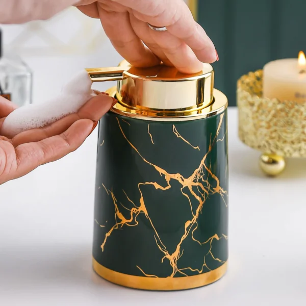 Milan Gilded Ceramic Foaming Soap Dispenser