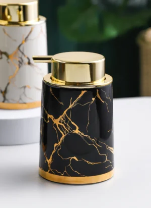 Milan Gilded Ceramic Foaming Soap Dispenser